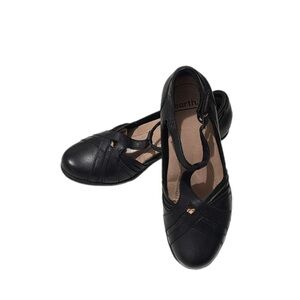 Earth Origins Shoes Womens 8M Black Leather Mary Jane T Strap Pumps Academia